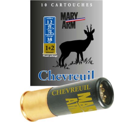 Cartouche CHEVREUIL 38 cal 12 Mary Arm