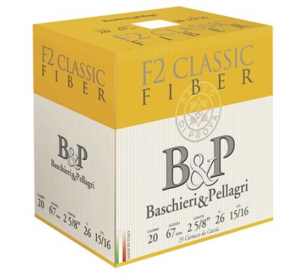 Cartouches B&P F2 Classic Fiber 26gr cal 20 