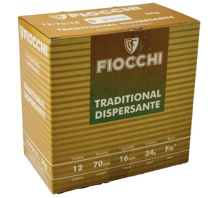 Cartouches Fiocchi Traditional dispersante 34 BG cal 12