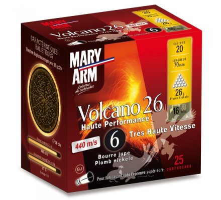 Cartouche VOLCANO 26 cal 20 MARY ARM