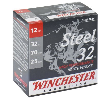 Cartouches Winchester steel 32 BJ haute performance cal 12