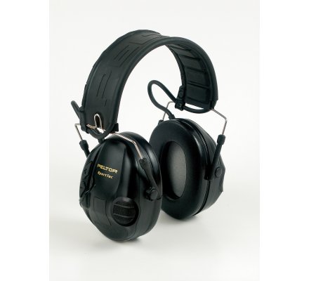 Casque aearo Peltor Sport Tac coquilles noires rouges