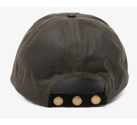 Casquette Ashby en coton huilé et visière velours côtelé olive BARBOUR