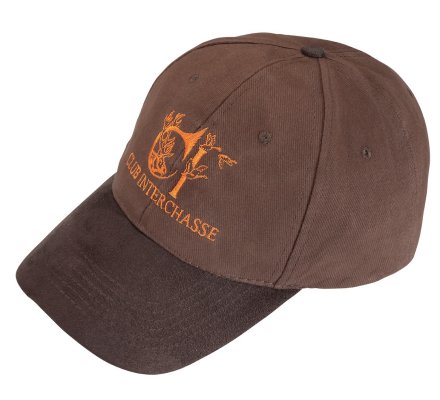 Casquette Eddy marron broderie orange CLUB INTERCHASSE