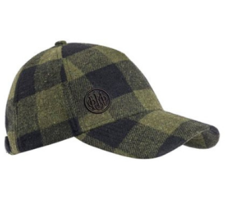 Casquette à carreaux verte BERETTA