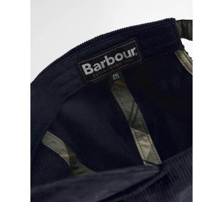 Casquette velours Preston bleue BARBOUR