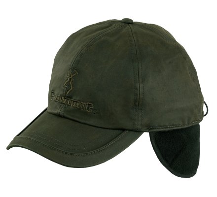 Casquette Browning Verte avec Cache oreilles Winter Wax Fleece