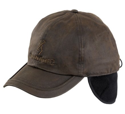 Casquette Browning marron avec cache oreilles Winter Wax Fleece 