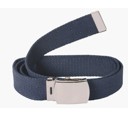 Ceinture toile unie bleu PERCUSSION