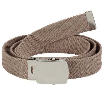 Ceinture toile unie beige PERCUSSION