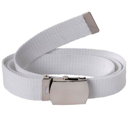 Ceinture toile unie blanc PERCUSSION