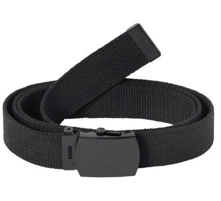 Ceinture toile unie noir PERCUSSION