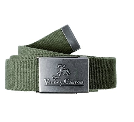 Ceinture en toile kaki 120 cm Halifax Verney Carron