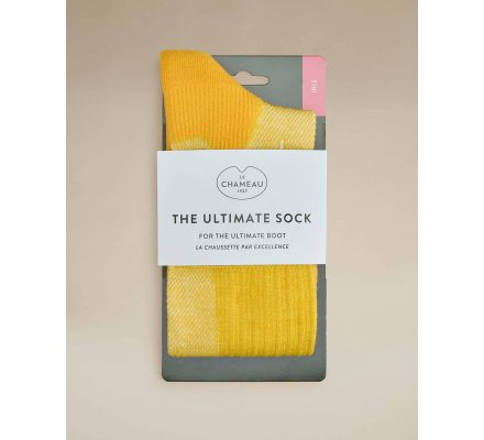 Chaussettes femme Iris jaune LE CHAMEAU
