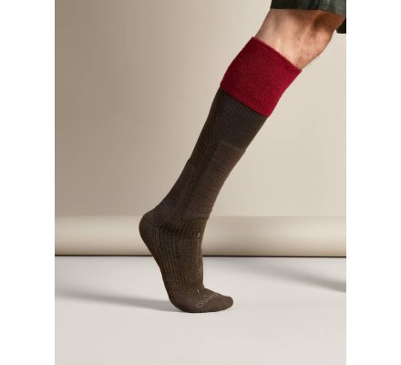 Chaussettes montantes vert rouge Vierzon LE CHAMEAU
