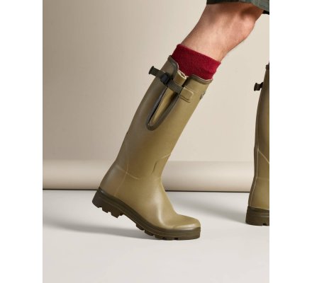 Chaussettes montantes vert rouge Vierzon LE CHAMEAU
