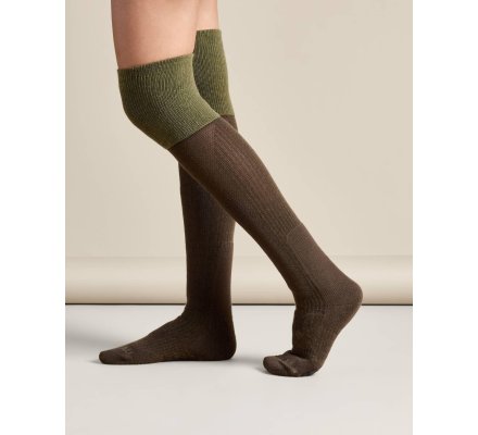 Chaussettes montantes vert Vierzon LE CHAMEAU