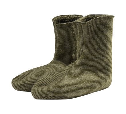 Chaussons de bottes en fibre de velours vert DEERHUNTER