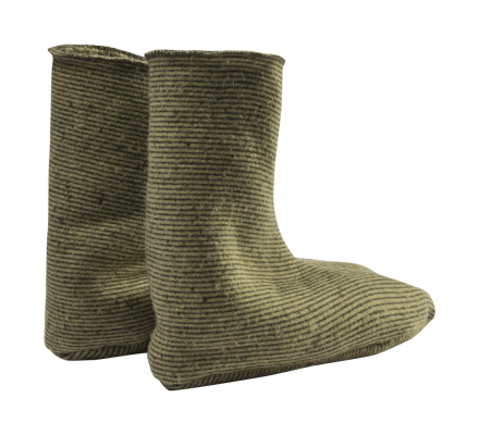 Chaussons de bottes en fibre de velours vert DEERHUNTER