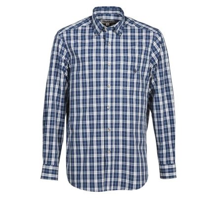 Chemise bleue à carreaux manches longues dorset PERCUSSION