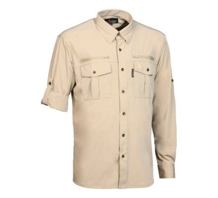 Chemise stretch traitée Anti-tique beige VERNEY CARRON
