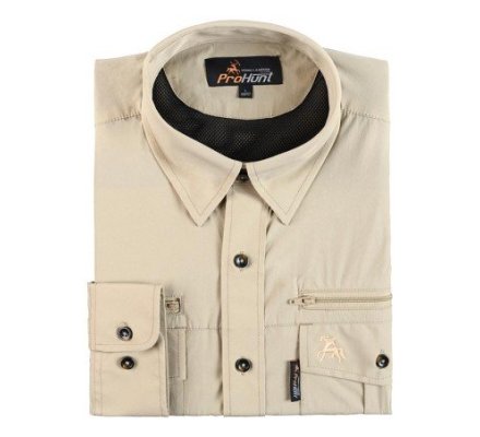 Chemise stretch traitée Anti-tique beige VERNEY CARRON