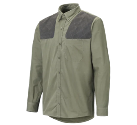 Chemise Belmont à manches longues kaki VERNEY CARRON