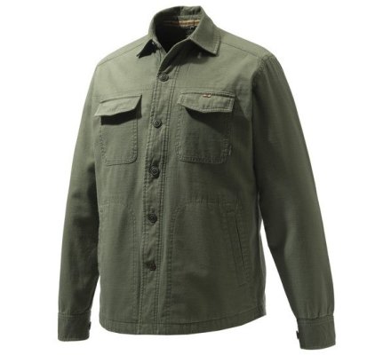 Chemise BERETTA à manches longues Heavy Overshirt kaki 