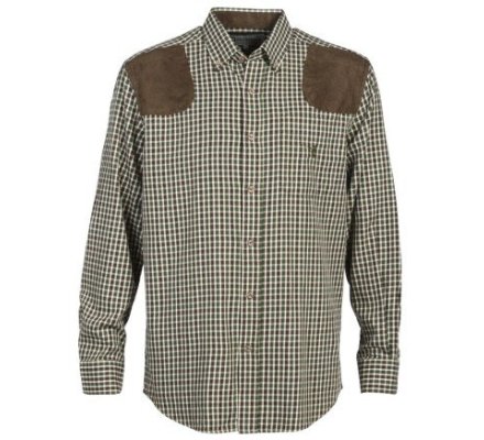 Chemise à manches longues Sologne Marron et Vert Percussion