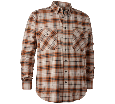 Chemise Louis orange beige DEERHUNTER