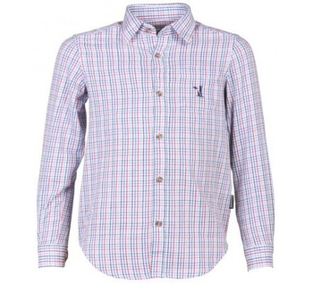 Chemise enfant à petits carreaux rouge PERCUSSION