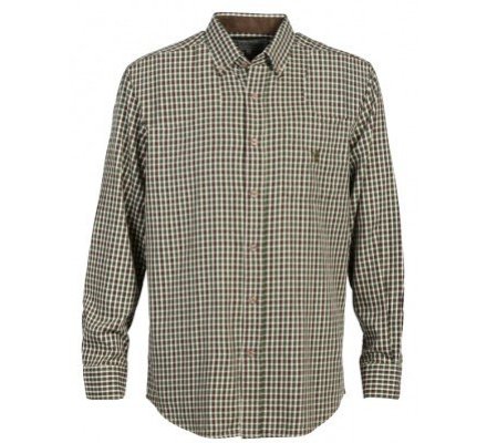 Chemise enfant à petits carreaux vert PERCUSSION
