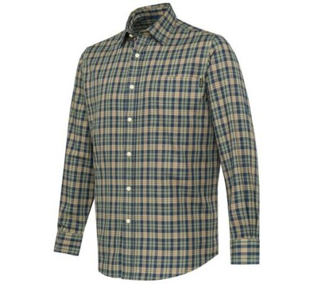 Chemise à carreaux manche longue Bryggen bleu BERETTA