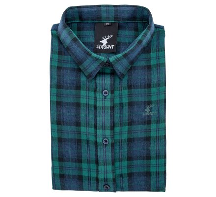 Chemise à carreaux verte femme clearance