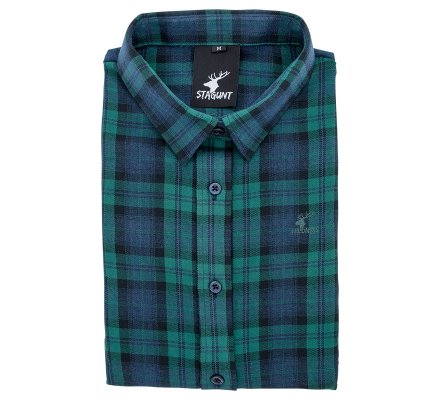 Chemise femme à carreaux verte English Shirt Stagunt