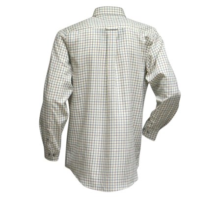 Chemise chasse à carreaux Caribou beige LMA