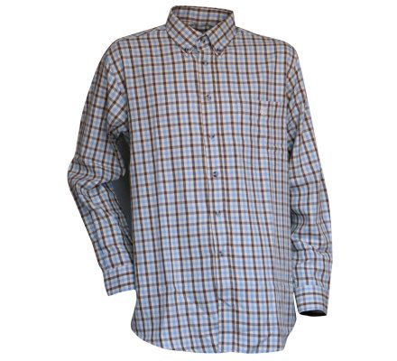 Chemise chasse à carreaux Caribou bleu 