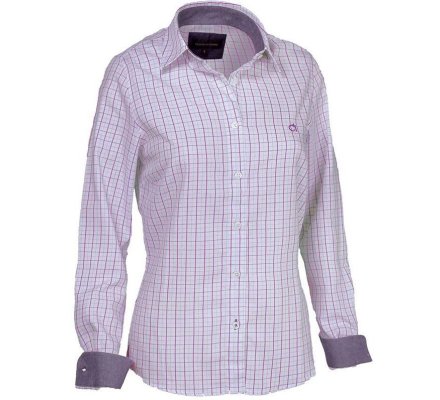 Chemisier carreaux roses Nina CLUB INTERCHASSE