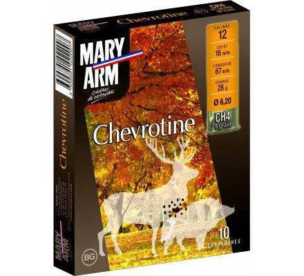Cartouches chevrotine 9 grains cal 12 Mary Arm