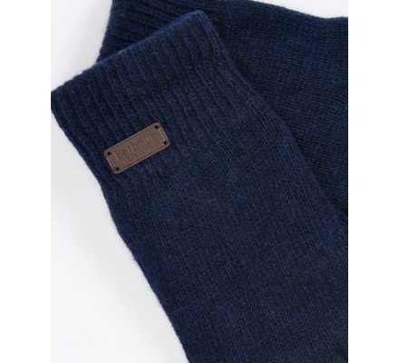 Coffret cadeau bonnet et gants Carlton bleu BARBOUR
