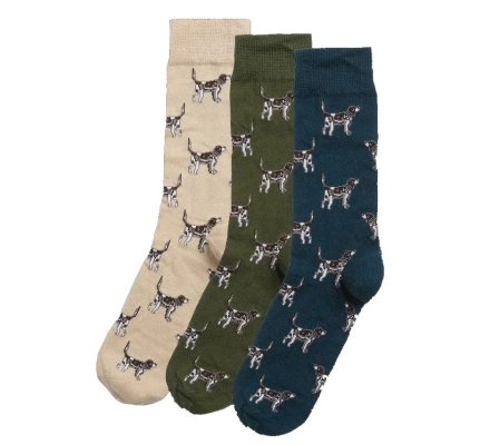 Coffret 3 paires de chaussettes chiens Pointer BARBOUR