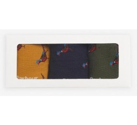 Coffret 3 paires de chaussettes faisans BARBOUR