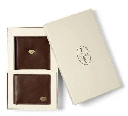 Coffret cadeaux Portefeuille et Porte permis de chasse LE CHAMEAU