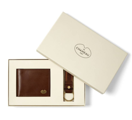 Coffret cadeaux Portefeuille et Porte clés de chasse LE CHAMEAU