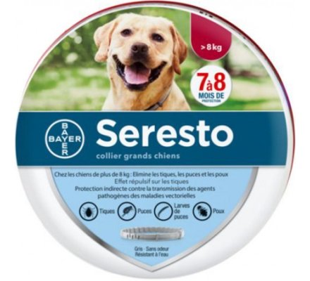  Collier anti-parasites grands chiens SERESTO