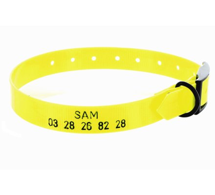 Collier gravé TPU Jaune
