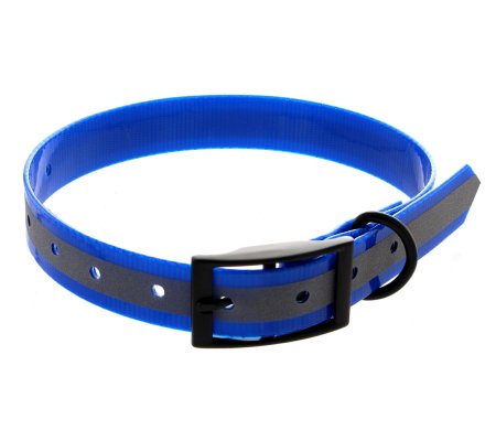 Collier TPU réfléchissant bleu