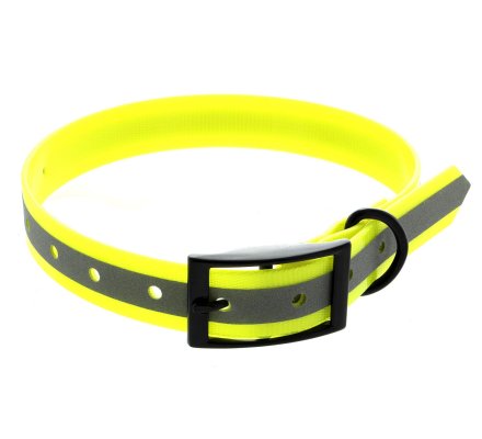 Collier TPU réfléchissant jaune fluo