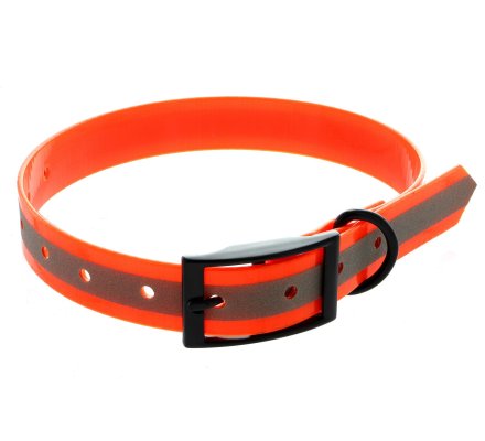 Collier TPU réfléchissant orange fluo