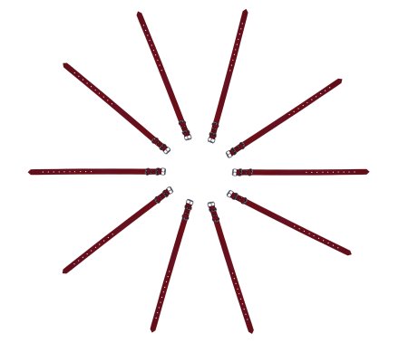 Pack éco 10 colliers PVC souple rouge 